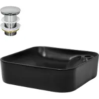 LuxeBath Wastafel 435 x 435 x 125 mm Vierkante keramiek Wit