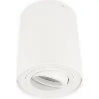 LED line LED-lijnstropverlichting ROLLO, inbouwspot, lamp, wandlamp, spot, kantelbaar 45°, rond, wit, van aluminium, met GU10-fitting, 5W, lichtbron: koud wit