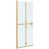 vidaXL Inloopdouche wand Goud 80 x 6,5 x 190 cm