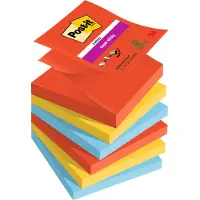 Post-It Sticky Notes Playful 76 x 76 mm Kleurenassortiment 90 Vellen Pak van 6