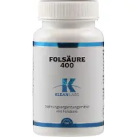 Supplementa GmbH Folszuur 400 mcg, KLEAN LABS, 100 stuks, verpakking