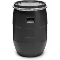 Garronda Regenton 60L kunststof vat HDPE regenwatertank voor tuin en huis - GD-0078 zwart