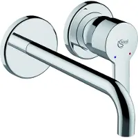 Ideal standard Connect Blue afbouwdeel voor 2 gats inbouw wandkraan met uitloop 20.4cm chroom