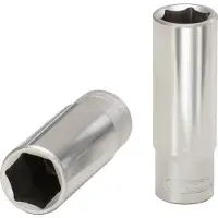 Ks Tools 917.3828-E, 3/8" zeskantige doppen, lang, 8 mm, met ophangklem