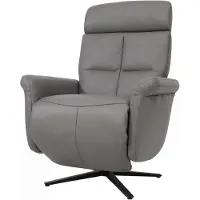 Mendler Relaxfauteuil HWC-L10, design fauteuil, tv-fauteuil, ligfauteuil, met ligfunctie, draaibaar, donkergrijs