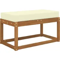 vidaXL Buitenstoel Kussen Crème 80 x 40 x 8 cm 100% Polyester