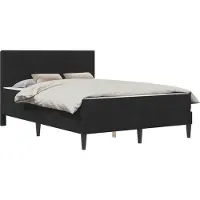 vidaXL Bedframe met matras met hoofdeinde Zwart 160 x 200 cm Fluweel
