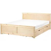 Beliani DAUPHIN - Bed met 4 lades - Naturel - 160 x 200 cm - Hout