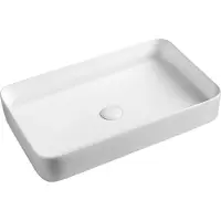 Hak Sapho BLADE keramische wastafel, opzetmodel, 65x40 cm, wit