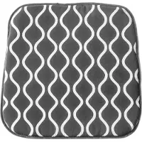 Kadax Zitkussen, 40 x 40 x 2 cm, tuinstoelkussens van 52% katoen, zachte kussens voor tuinstoelen, tuinmeubelen, grijs