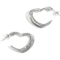 Cala Rose Oorbellen 'WAVY HEART' goud