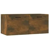 vidaXL Wandkast 80x35x36,5 cm bewerkt hout gerookt eikenkleurig