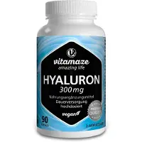 Vitamaze GmbH Vitamaze Hyaluronzuur, 300 mg, hooggedoseerde, veganistische capsules, 90 capsules