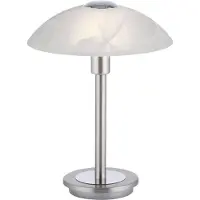 Paul Neuhaus Tafellamp Enova, dimbaar, chroom / zilver, Woon-/ Eetkamer, metaal, Tafellamp