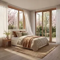 Mörgenn Boxspring Lounge - Pocketvering - Luxe Topper - Ivoor / Off White - 200x220 cm - Inclusief Dekbed en Kussens