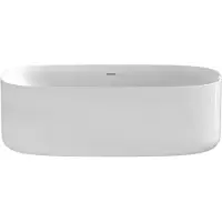 Xenz Fleur vrijstaand bad 170x75x60, sleuf overloop, klikwaste, wit