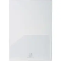 Exacompta 2x Pak van 10 Tweezijdige presentatiemappen - soepele PP 20/100ste - A4 & A3 - Transparant - 3965E
