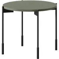 Bogart Sonatia Ronde Salontafel 45 cm met Metalen Poten | Kleur: Olijf | Maat: 49x40x49 cm