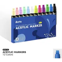 ARRTX - Acrylmarkers - JUMBO 10 mm Broad - Paint Markers - 12 kleuren