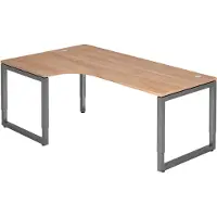 Hjh OFFICE PRO REGO 82 G - 200 x 120 Tafelhoogte I In hoogte verstelbaar Walnoot/Grafiet