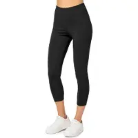 Merry Style MS-MS10-199-LE Dames Capri Leggings - Sport - Vrijetijdsbroek - 3/4 Lengte - Katoen - Sporbroek - Yogabroek - Zwart - XL