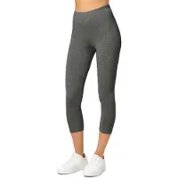 Merry Style MS-MS10-144-LE Dames Capri Leggings - Sport - Vrijetijdsbroek - 3/4 Lengte - Viscose - Sporbroek - Yogabroek - Donker Gemêleerd - XS