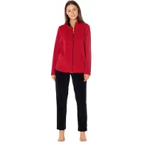 Merry Style – Dames Huispak – Vrijetijdspak – Velours – MS-MG-SUIT5-n – Marineblauw/rood – XXXXXXL