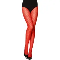 Merry Style Dames Panty - 40 DEN - Halsterloos - Polyamide - MS-GI-1102 - Rood - M