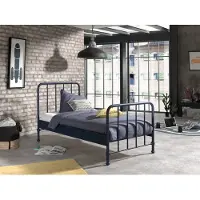 Huisenthuis.nl Eenpersoonsbed Jay Blauw - Metaal - Hoogte 110 cm