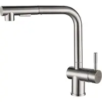 Auralum Max Lonheo max Keuken Kraan Chroom- Keukenkraan met Uittrekbare Uitloop - Met uittrekbare handdouche - 2 straalsoorten - 360° Draaibaar - RVS