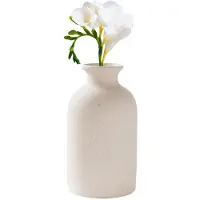 JeiibrZui 1 Keramische Vaas, 14.5 cm Hoog met Verbleekte Zwarte Vlekken Perfect voor Droogbloemen & Woonkamerdecoratie