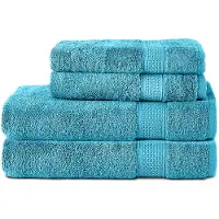 Komfortec Handdoekenset – Set van 4 - 2x Handdoek 50x100 cm en 2x Badhanddoek 70x140 cm - 100% Katoen - Turquoise