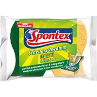 Spontex Schuurspons 11 x 18 x 2 cm Geel, groen 2 Stuks
