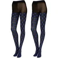 Merry Style Dames Panty 2 Pack - 60 DEN- Gedessineerd - 3D-technologie - Polyamide – Marine/Navy – M - MS-GB-317