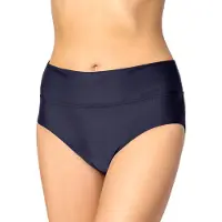 Merry Style Dames Zwembroek - Bikinibroekje - Elastische tailleband - Polyamide & Elastaan – Donkerblauw (6007) – 38 - MS-VR-Brief-5