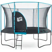 Tp Toys Trampoline 365 cm genius 12 met veiligheidsnet zwart/