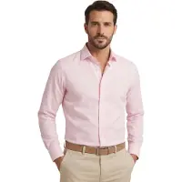 Olymp overhemd roze body fit effen