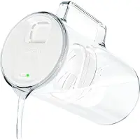 Wessper 3L glazen waterfilterkan met filterslijtage-indicator, compatibel met Brita Maxtra, Maxtra+ en + filters. - Wit