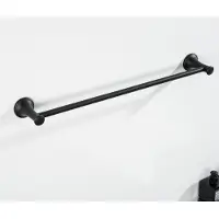 Auralum Max | Handdoekrek 62CM - Boren - Handdoekhouder - Handdoekenrek Keuken - Badkamerrek - Handdoekhouders - Handdoekstang Zwart