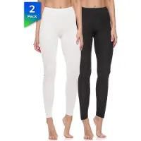 Merry Style Dames Leggings - Sport - Vrijetijdsbroek - 2-Pack - Lang - Katoen - MS-MS10-198-LE-2Pack - Zwart/Wit - L