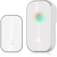 Sanorum Deurbel - deurbel draadloos - Draadloze Deurbel - Inclusief Batterijen - Deurbellen - Oproepsysteem met één knop en één toon - Zilver