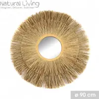 Natural Living "" Spiegel ECLIPSE van zeegroen gras Ø90 cm