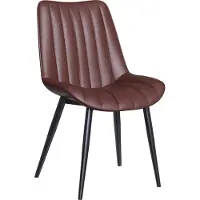 HOMAVO Eetkamerstoelen YZ1 – Set van 2 – Kunstleer – Ergonomisch – 53×62,5×88 cm – Vintage Bruin