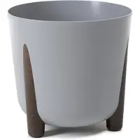 HowHomely Moss Serie - Bloempot - Grijs - 30x28 cm - Inclusief Voering