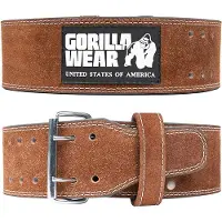 Gorilla wear Halterriem - 4 Inch Leren Lifting Belt - Bruin - L/XL