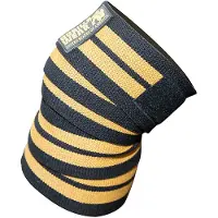 Gorilla wear Knee Wraps - Zwart/Goud - 250 cm