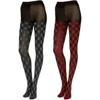 Merry Style Dames Panty 2 Pack - 60 DEN- Gedessineerd - 3D-technologie - Polyamide – Rook/Rot – S - MS-GB-317