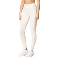 Merry Style MS-MS10-198-LE Dames Leggings - Sport - Vrijetijdsbroek - Lang - Katoen - Sporbroek - Yogabroek - Ecru - M