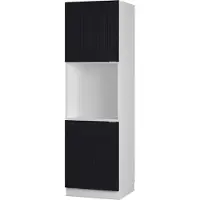 Vicco Fame-Line Ovenombouwkast – 60 cm met open kast Zwart gestreept