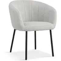 Huisenthuis.nl Stoel Pia Beige - Stof - Set van 2 - Zithoogte 48 cm - Zitdiepte 44 cm - Met armleuning